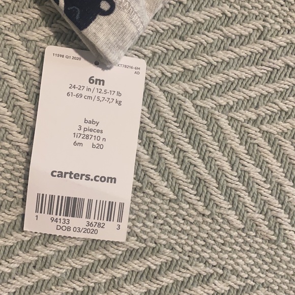 Carter’s 3 piece set size 6M oh boy bears - Picture 4 of 4